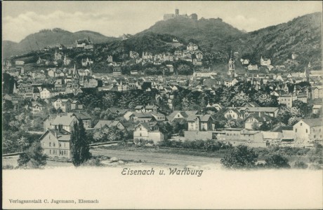Alte Ansichtskarte Eisenach u. Wartburg, 