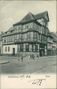 Alte Ansichtskarte Quedlinburg, Börse