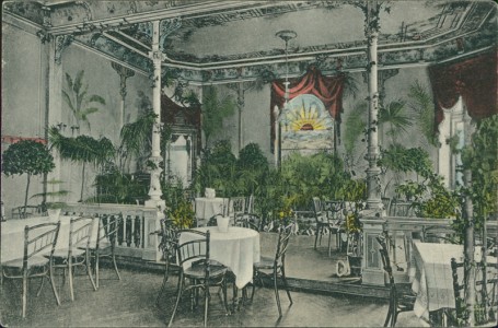 Alte Ansichtskarte Zittau, Hütter's Hotel, Wintergarten