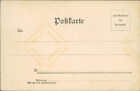 Adressseite der Ansichtskarte Weimar, Teilansicht