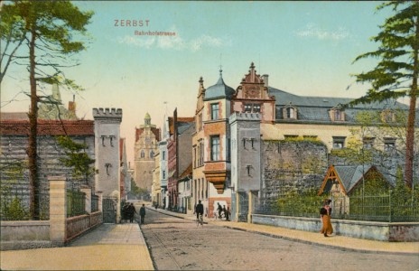 Alte Ansichtskarte Zerbst, Bahnhofstrasse