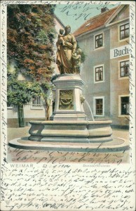 Alte Ansichtskarte Weimar, Donndorfbrunnen