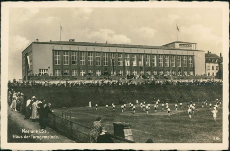 Alte Ansichtskarte Meerane i. Sa., Haus der Turngemeinde