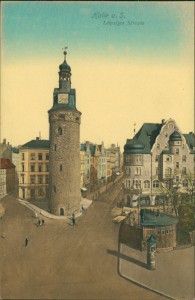 Alte Ansichtskarte Halle a. S., Leipziger Strasse