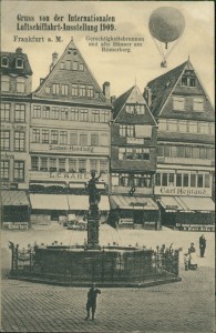 Alte Ansichtskarte Frankfurt a. M., Gruss von der Internationalen Luftschiffahrt-Ausstellung (ILA) 1909