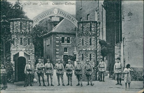 Alte Ansichtskarte Gruß aus Jülich, Quartier Tolbiac