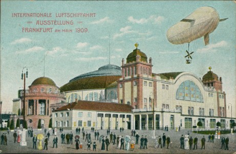 Alte Ansichtskarte Frankfurt a. M., Internationale Luftschiffahrt-Ausstellung (ILA). Offizielle Postkarte No. 5