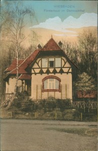 Alte Ansichtskarte Wiesbaden, Försterhaus im Dambachtal