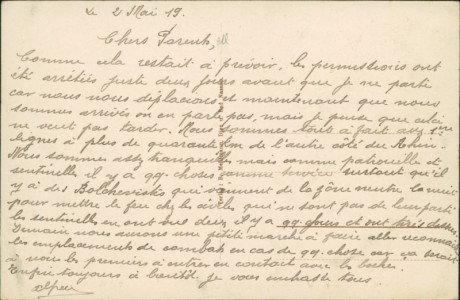 Adressseite der Ansichtskarte Birlenbach, Totalansicht, Bäckerei u. Wirtschaft von W. Schmidt, Handlung von H. Kröller