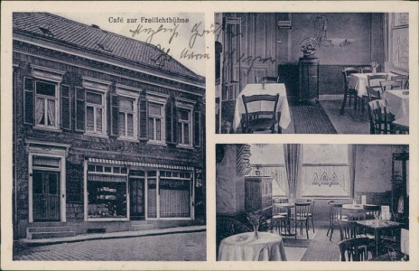 Alte Ansichtskarte Remscheid-Lüttringhausen, Café zur Freilichtbühne