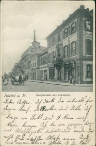 Alte Ansichtskarte Höchst a. Main, Hauptstrasse mit Bolongaro