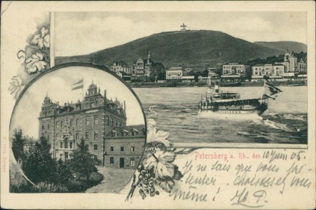 Alte Ansichtskarte Königswinter, Petersberg a. Rh., Hotel auf dem Petersberg