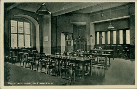 Alte Ansichtskarte Burgsteinfurt, Pensionat Haus Loreto. Handarbeitszimmer der Klassenkinder