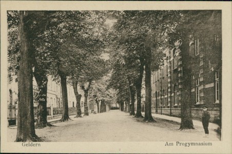 Alte Ansichtskarte Geldern, Am Progymnasium