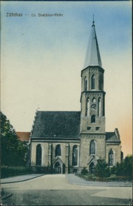 Alte Ansichtskarte Züllichau, Ev. Stadtpfarr-Kirche