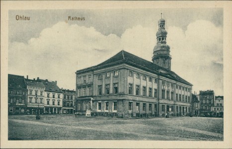 Alte Ansichtskarte Ohlau (Oława), Rathaus