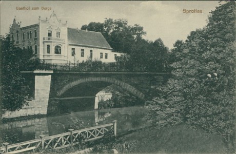 Alte Ansichtskarte Sprottau / Szprotawa, Gasthof zum Berge