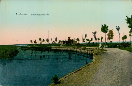 Alte Ansichtskarte Altdamm, Strandpromenade