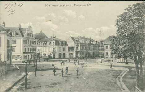 Alte Ansichtskarte Kaiserslautern, Fackelrondell