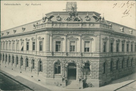 Alte Ansichtskarte Kaiserslautern, Kgl. Postamt