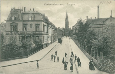 Alte Ansichtskarte Kaiserslautern, Königstr.