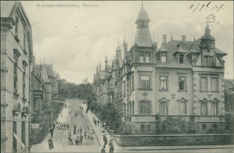 Alte Ansichtskarte Kaiserslautern, Hackstr.