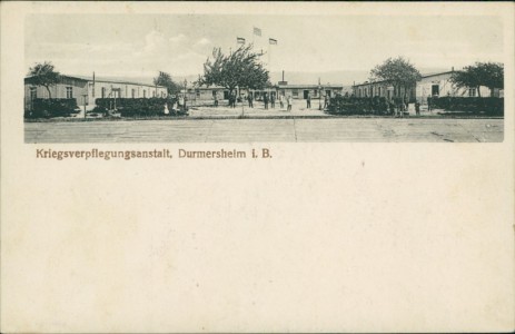 Alte Ansichtskarte Durmersheim, Kriegsverpflegungsanstalt