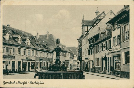 Alte Ansichtskarte Gernsbach, Marktplatz