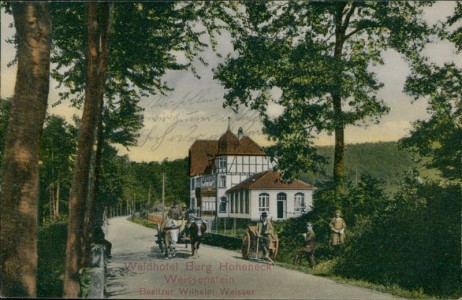 Alte Ansichtskarte Pforzheim-Weißenstein, Waldhotel Burg Hoheneck