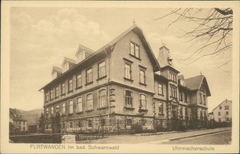 Alte Ansichtskarte Furtwangen im Schwarzwald, Uhrmacherschule