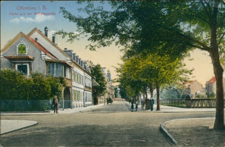 Alte Ansichtskarte Offenburg, Partie aus der Wilhelmstraße