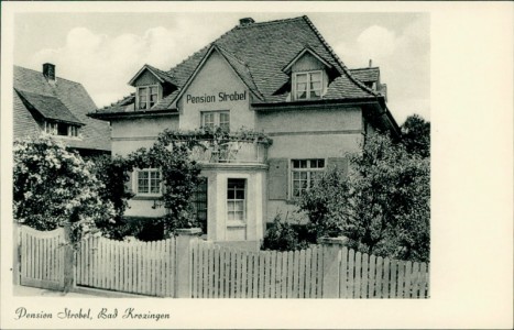 Alte Ansichtskarte Bad Krozingen, Pension Strobel
