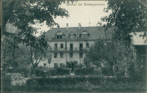 Alte Ansichtskarte Königsfeld im Schwarzwald, Gasthof der Brüdergemeine