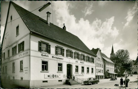 Alte Ansichtskarte Furtwangen im Schwarzwald, Hotel Grieshaber zum Ochsen
