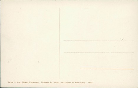 Adressseite der Ansichtskarte Donaueschingen, Eisenbahnstrasse mit Gewerbe-Schule u. Bezirks-Amt