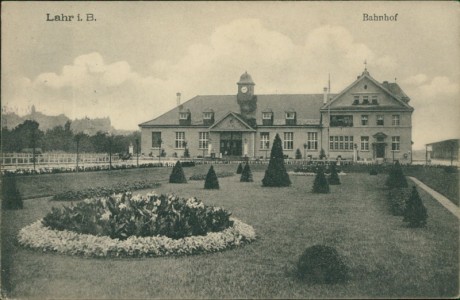 Alte Ansichtskarte Lahr/Schwarzwald, Bahnhof