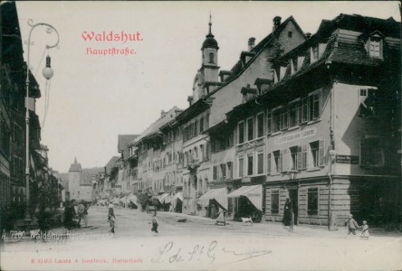 Alte Ansichtskarte Waldshut, Hauptstraße
