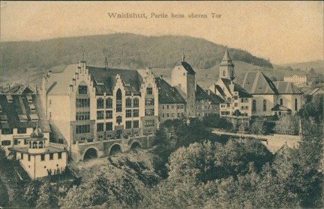 Alte Ansichtskarte Waldshut, Partie beim oberen Tor