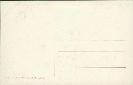 Adressseite der Ansichtskarte Heidenheim a. d. Brenz, Teilansicht mit Bahnhof