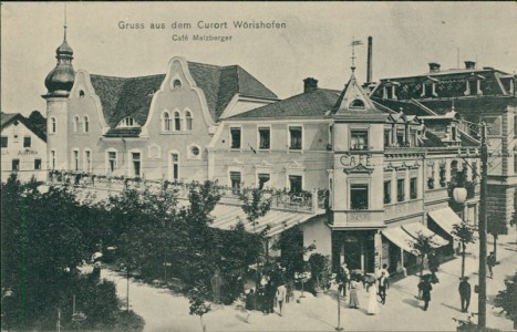 Alte Ansichtskarte Bad Wörishofen, Café Malzberger