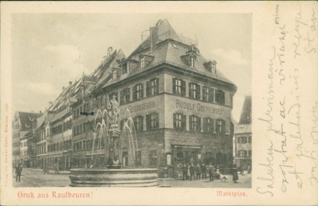 Alte Ansichtskarte Kaufbeuren, Marktplatz