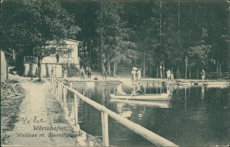 Alte Ansichtskarte Bad Wörishofen, Waldsee m. Seerestaurant