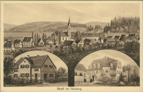 Alte Ansichtskarte Burgheim-Straß, Mehrbildkarte