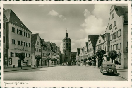Alte Ansichtskarte Günzburg/Donau, Marktplatz