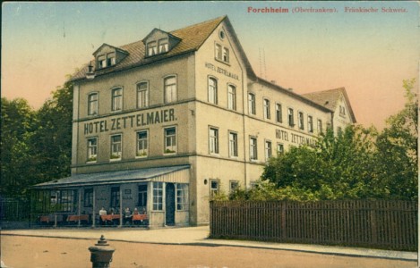 Alte Ansichtskarte Forchheim, Hotel Zettelmaier