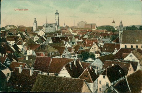 Alte Ansichtskarte Uffenheim, Teilansicht