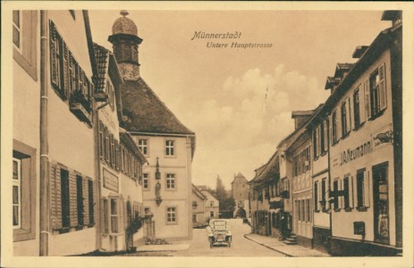Alte Ansichtskarte Münnerstadt, Untere Hauptstrasse