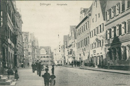 Alte Ansichtskarte Dillingen a. d. Donau, Königstraße
