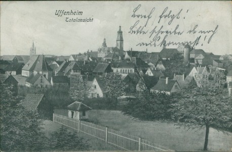 Alte Ansichtskarte Uffenheim, Totalansicht