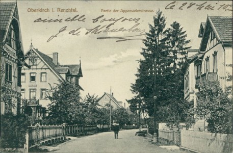 Alte Ansichtskarte Oberkirch i. Renchtal, Partie der Appenweierstrasse